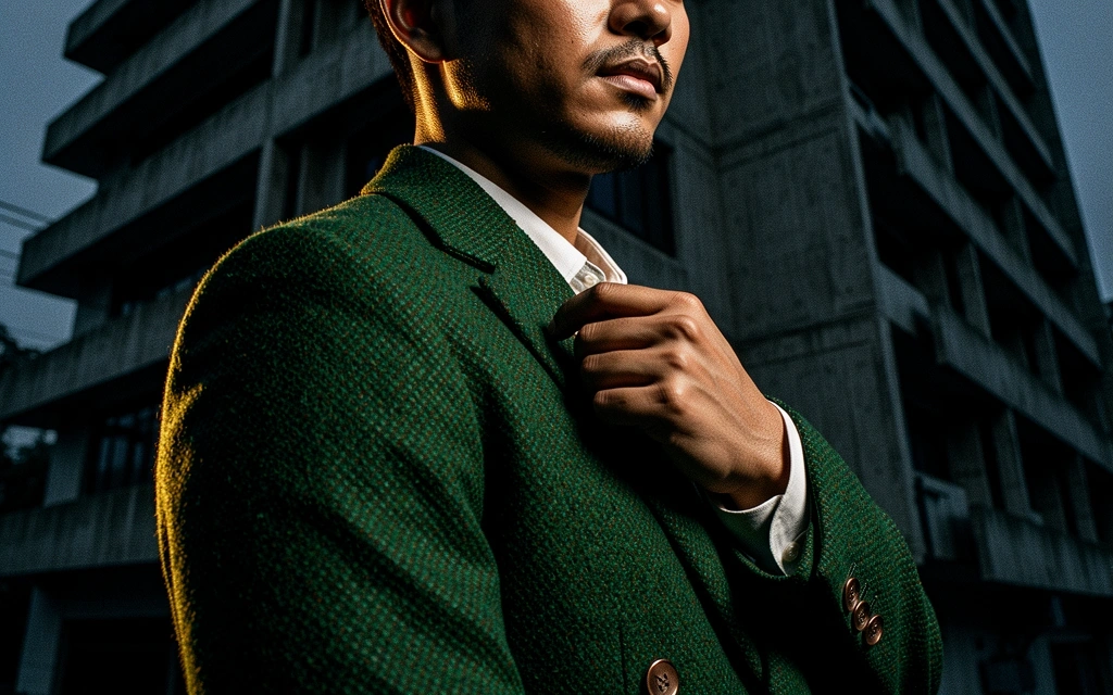 Textile detail of blazer